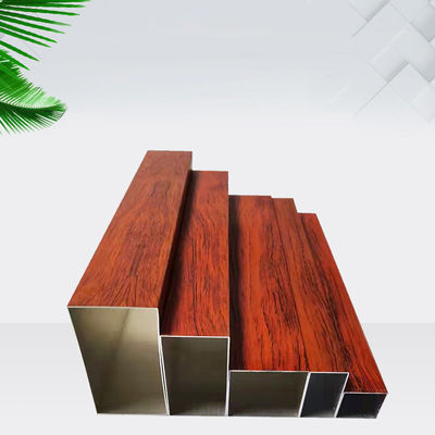 6082 T6 Ασημένιο ανωδικοποιημένο 25 X 25 Cm Αλουμίνιο Έκτασης Κούφιος Τάκος Τετραγωνικού Τύπου