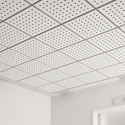600x600mm Ακουστικές πλακάτ οροφής από ορυκτές ίνες με επιφάνεια τρύπας